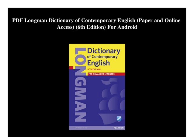 Longman dictionary of contemporary english 7th edition iso